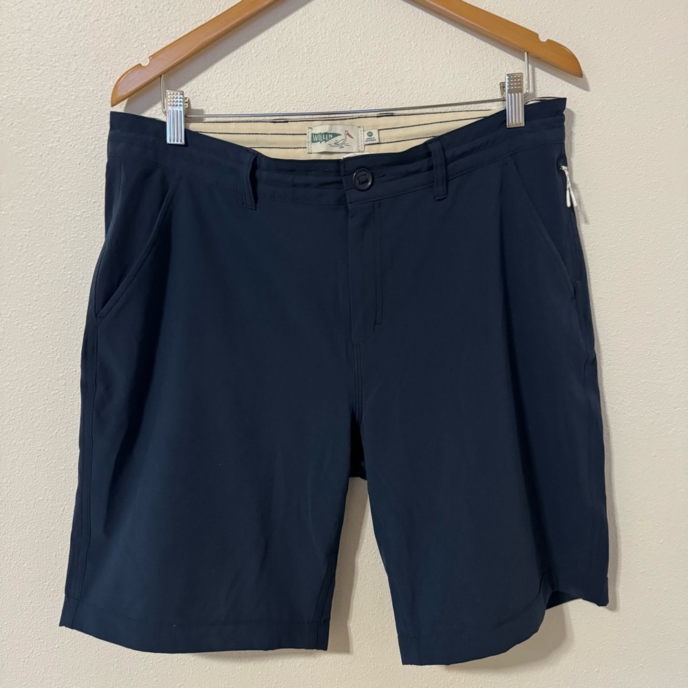 Huckberry Wellen Cruiser Shorts Navy Hybrid Drawstring Beachy Vacation Summer-34